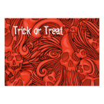 Winged Skull Halloween Invitation
