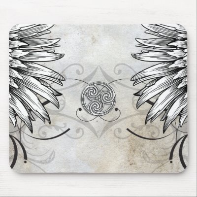 Winged Tattoo Celtic Gaelic Knot Mousepad by jfarrell12