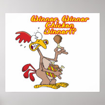 winner winner chicken dinner irony humour print