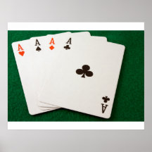 Winning Hand Four Aces Print