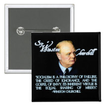 Winston Churchill on Socialism Buttons