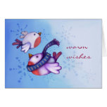 Winter bird greeting cards