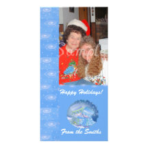 Winter Blue Customized Photo Card