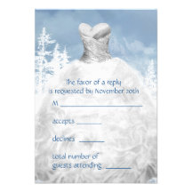 Winter Blue Snowflakes Quinceanera Invitation RSVP