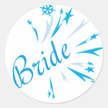 Winter Bride Tees and Gifts Round Sticker