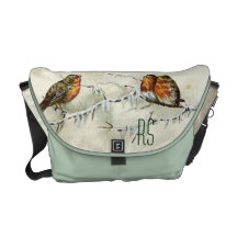Winter Bridge and Birds Commuter Bags