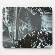Winter bridge, Multnomah Falls, Oregon, U.S.A. Mousepads