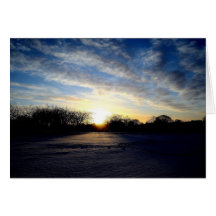 Winter dawn greeting card