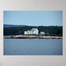 Winter Harbour Light Print