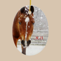 Winter Horse Christmas ornaments
