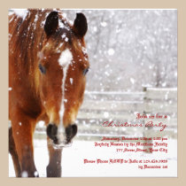Winter Horse Christmas Party invitations