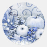 Winter Ice Baubles Tag Sticker