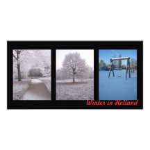 Winter in Holland Customized Photo Card