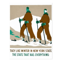 Winter in New York State Postcards