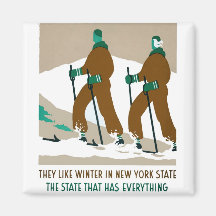 Winter in New York State Refrigerator Magnet