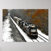 Winter Local Train Print