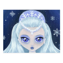 Winter Princess Portrait Postcard