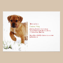 Winter Puppy Dog Christmas Party invitations