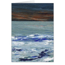 Winter Sea CricketDiane Ocean Waves Greeting Card