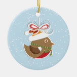 Winter Snow Bird Christmas Tree Ornaments ornaments