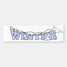 Winter Snow Bumper Sticker