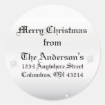 Winter Sparkles Customisable Address Labels Round Stickers