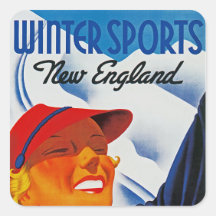 Winter Sports New England Stickers