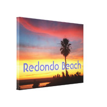 Winter sunset in Redondo Beach, CA Gallery Wrapped Canvas