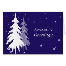 Winter Trees Greetings Greeting Card