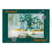 Winter trees Seasonal Greetings Card