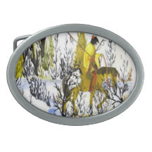 Winter Warrior Oval Belt Buckle