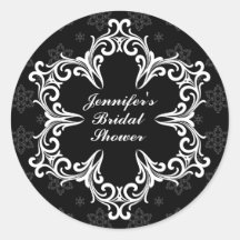 Winter Wedding Personalised Bridal Shower Sticker