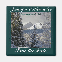 Winter Wedding Save the Date Magnets