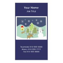 Winter Wonderland Holiday Business Cards