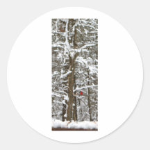 winter wonderland round stickers