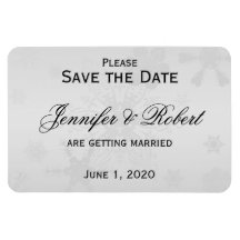Winter Wonderland Wedding Save the Date Vinyl Magnet
