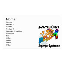 Wipe Out Asperger Syndrome Business Card Template
