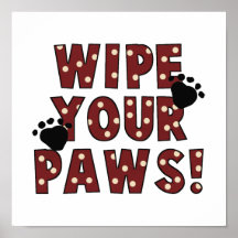 Wipe Your Paws Print