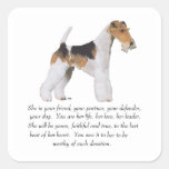 Wire Fox Terrier Keepsake FEMALE Sticker