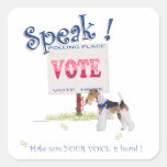 Wire Fox Terrier Voting Voice Stickers