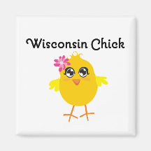 Wisconsin Chick Fridge Magnets
