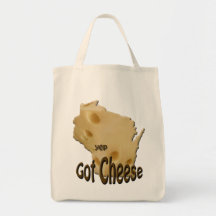Wisconsin Got Cheese Canvas Grocery Tote Bag