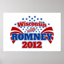 Wisconsin with Romney 2012 Posters