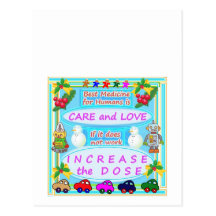 Wisdom Text : Human Care n Love Postcards