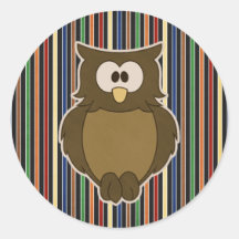 Wise Owl Round Sticker