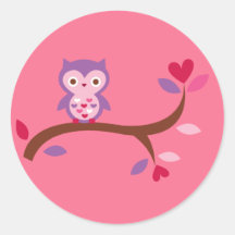 Wise Owl Round Sticker