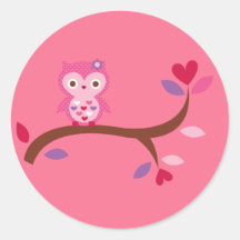 Wise Owl Round Sticker
