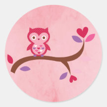 Wise Owl Round Sticker