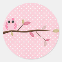 Wise Owl Round Stickers