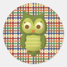Wise Owl Round Stickers